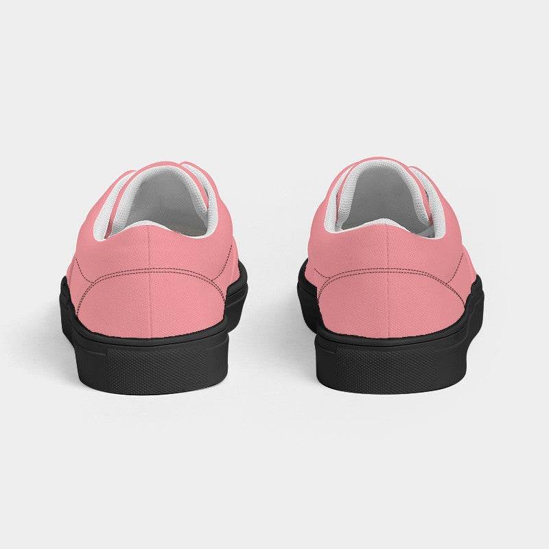 Salmon Pink Men's Canvas Sneakers (RPI2-MU-LI) - Back