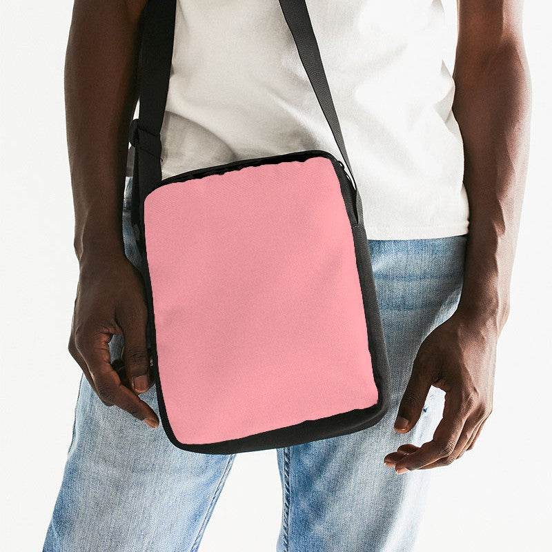 Salmon Pink Messenger Pouch (RPI2-MU-LI) - Man Front CloseUp