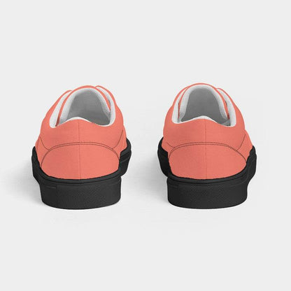 Salmon Women's Canvas Sneakers (R-ME-LI) - Back