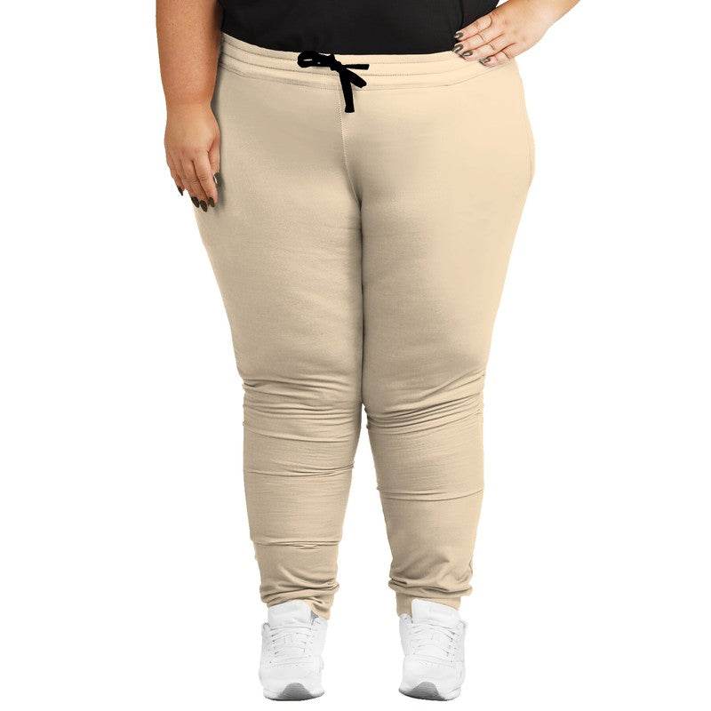 Sandy Beige Joggers PLUS (YO2-FM-LI) - Woman Front PLUS