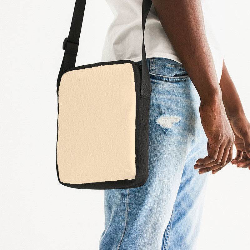 Sandy Beige Messenger Pouch (YO2-FM-LI) - Man Side CloseUp