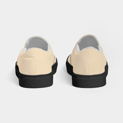 Sandy Beige Women's Slip-On Canvas Sneakers (YO2-FM-LI) - Back