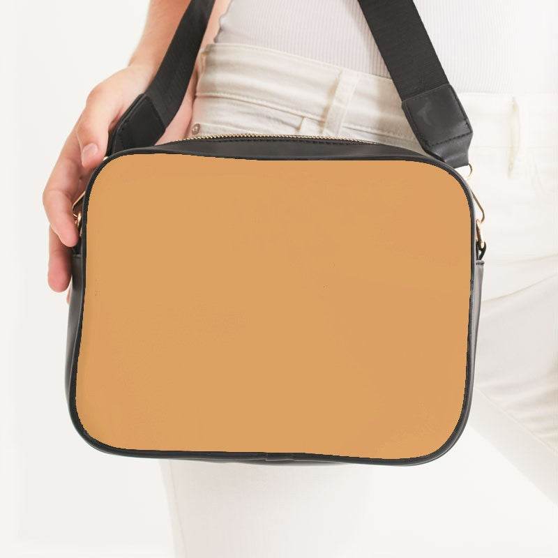 Sandy Brown Crossbody Bag (YO3-ME-ML) - Woman Front CloseUp