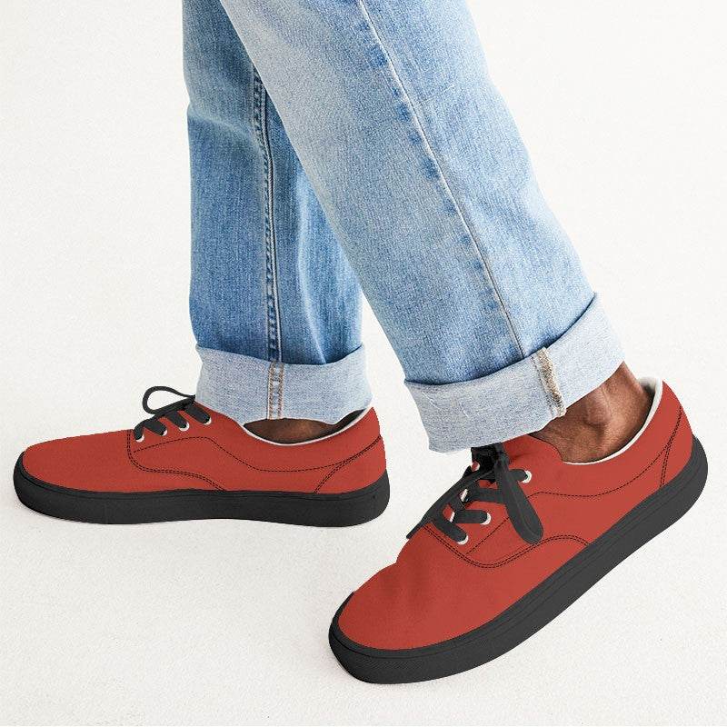 Scarlet Men's Canvas Sneakers (R-CL-DE) - Man CloseUp