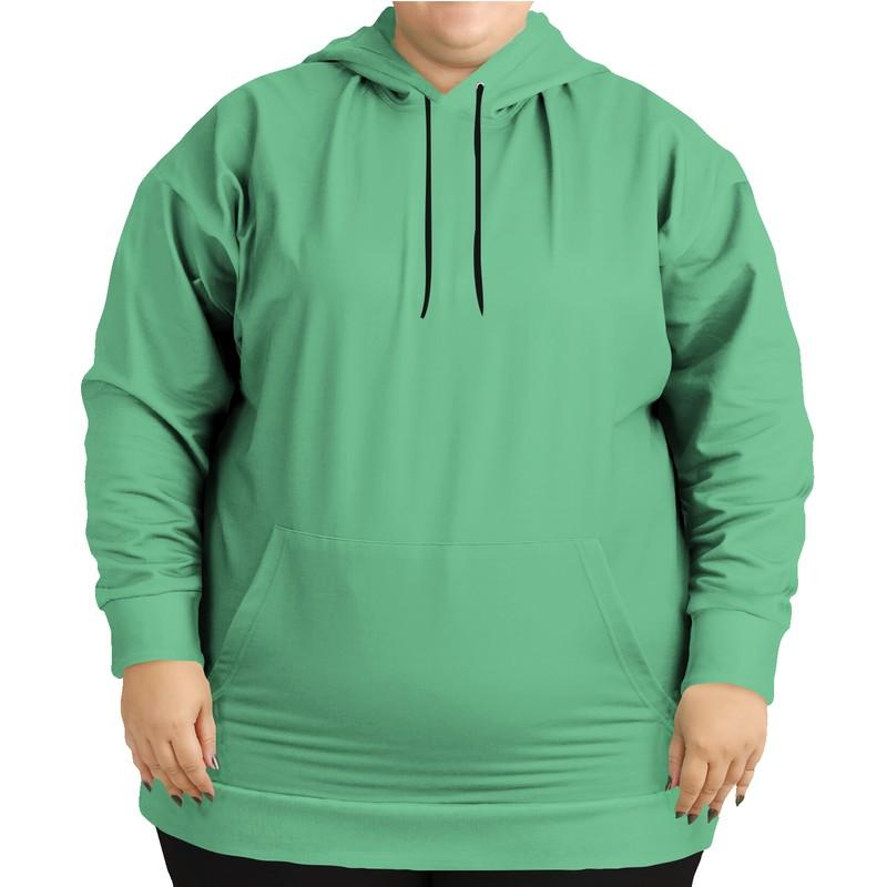 Seafoam Green Hoodie (C60M0Y60K0) - Woman Front PLUS