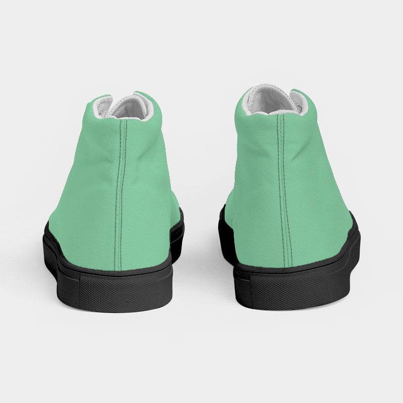 Seafoam Women's High-Top Canvas Sneakers (BGG3-ME-LI) - Back