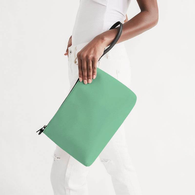 Seafoam Zip Pouch (BGG3-ME-LI) - Side Holding