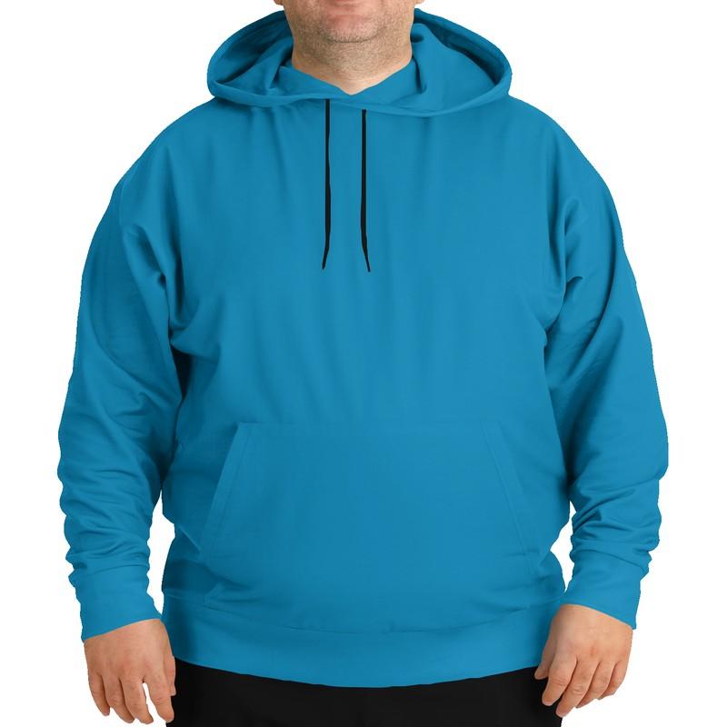 Shaded Cyan Hoodie (C100M0Y0K30) - Man Front PLUS