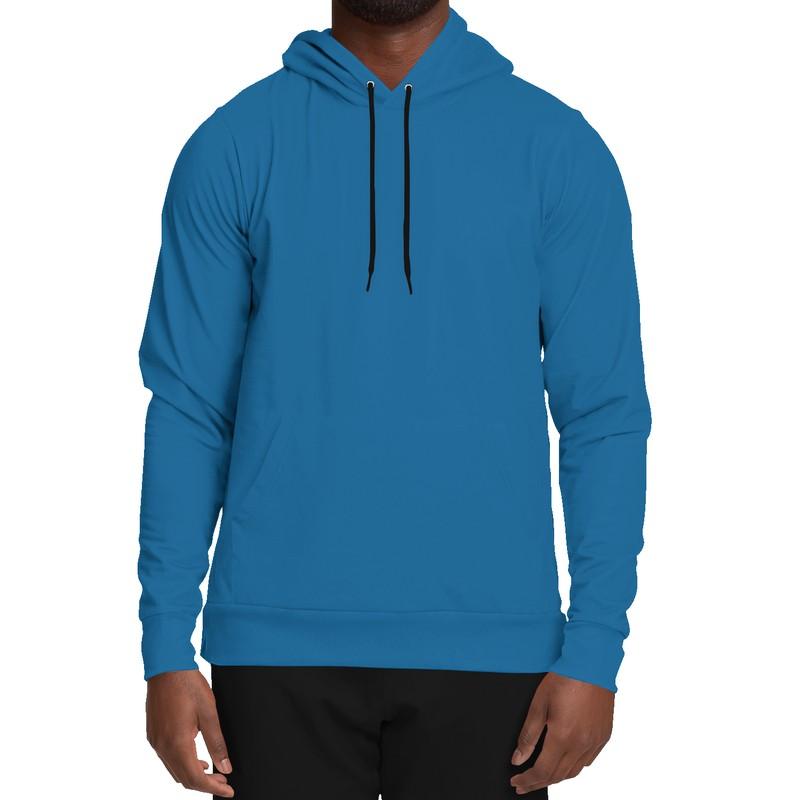 Shaded Midtone Blue Hoodie (C80M40Y0K30) - Man Front