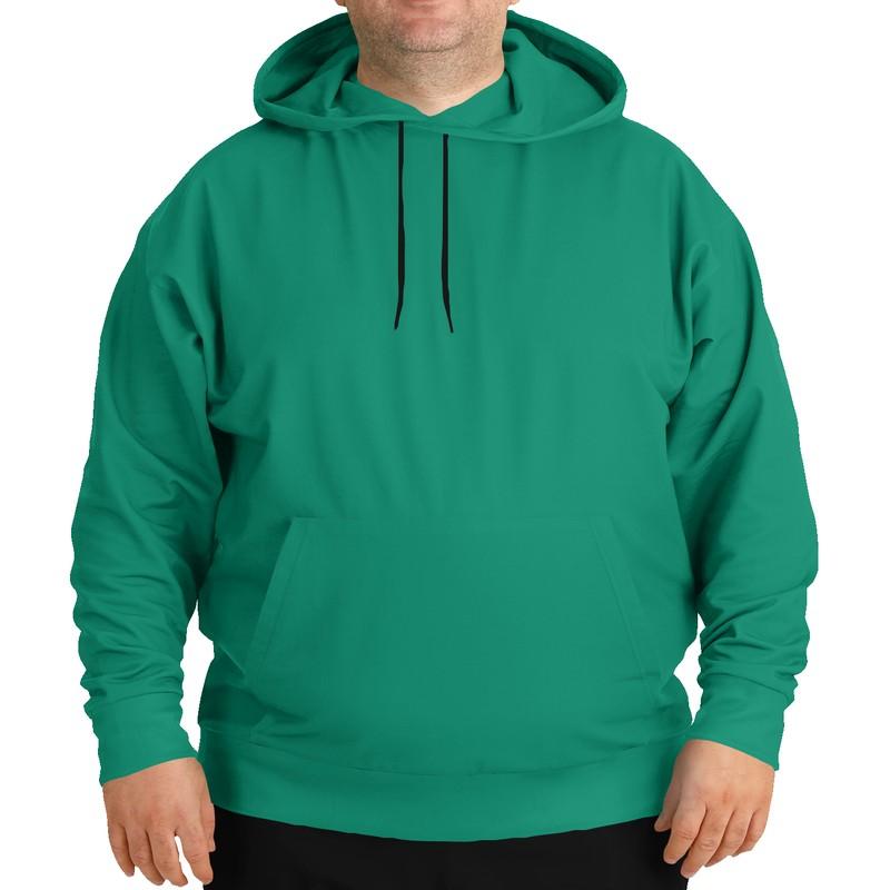 Shaded Midtone Green Hoodie (C80M0Y60K30) - Man Front PLUS