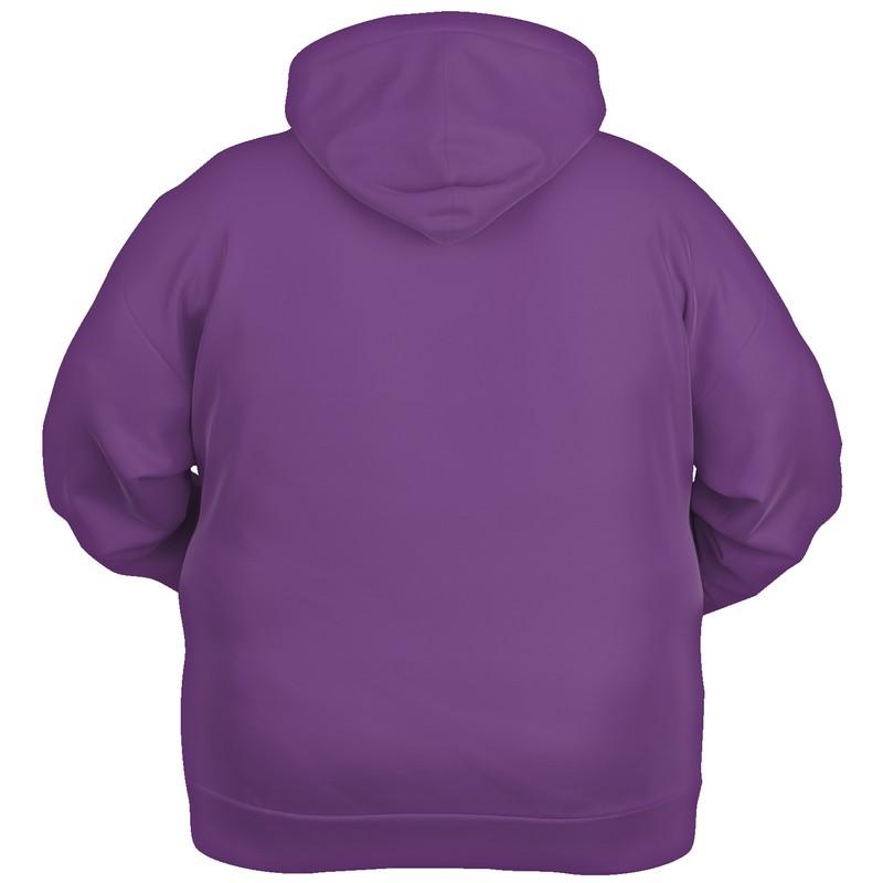 Shaded Midtone Purple Hoodie (C50M80Y0K30) - Ghost Back PLUS