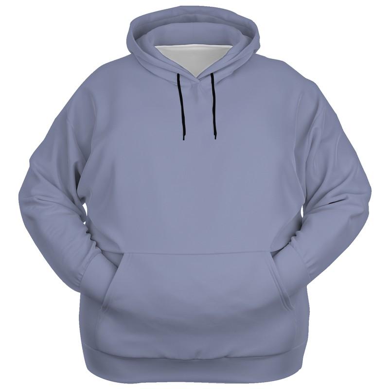 Shaded Pale Pastel Blue Gray Hoodie (C30M22Y0K30) - Ghost Front PLUS