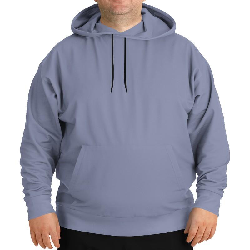 Shaded Pale Pastel Blue Gray Hoodie (C30M22Y0K30) - Man Front PLUS