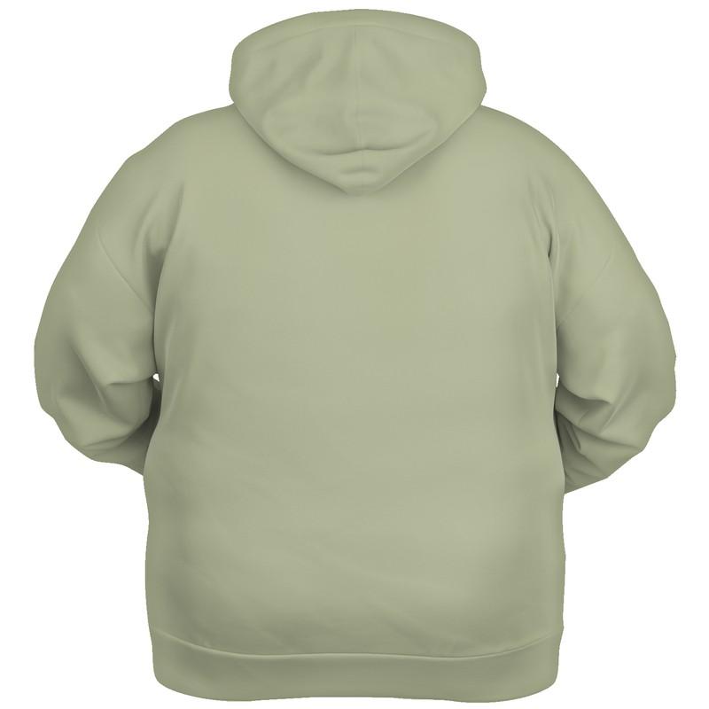 Shaded Pale Pastel Warm Green Gray Hoodie (C8M0Y30K30) - Ghost Back PLUS