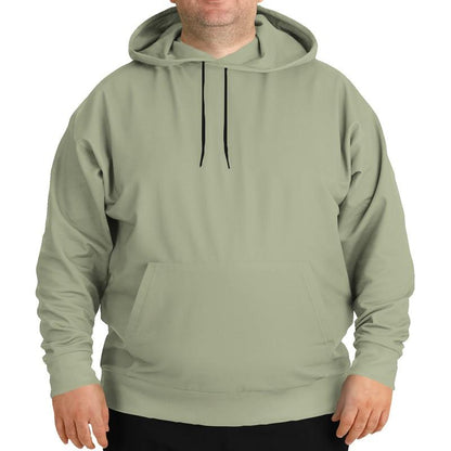 Shaded Pale Pastel Warm Green Gray Hoodie (C8M0Y30K30) - Man Front PLUS