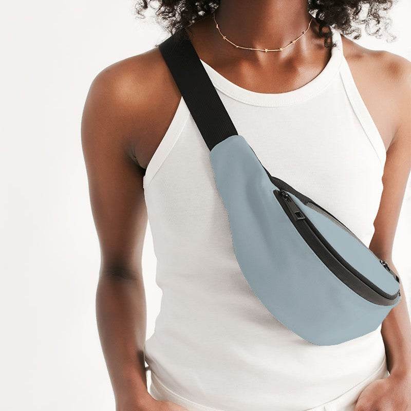 Silver Belt Bag (BC2-NE-LG) - Woman Front CloseUp