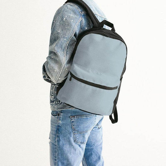 Silver Canvas Backpack (BC2-NE-LG) - Man Back CloseUp