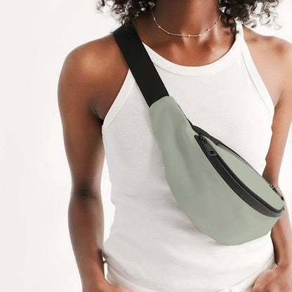 Silver Lace Belt Bag (L-NE-LG) - Woman Front CloseUp