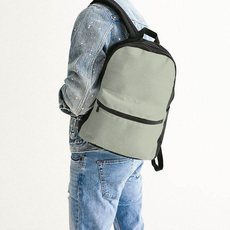 Silver Lace Canvas Backpack (L-NE-LG) - Man Back CloseUp