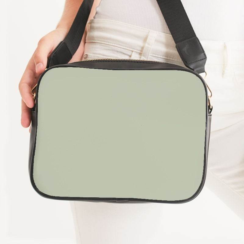 Silver Lace Crossbody Bag (L-NE-LG) - Woman Front CloseUp