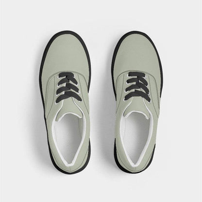Silver Lace Men's Canvas Sneakers (L-NE-LG) - Top