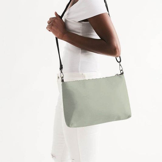 Silver Lace Zip Pouch (L-NE-LG) - Side CloseUp