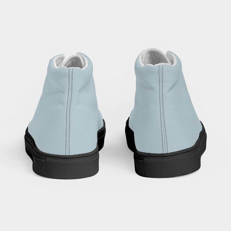 Silver Women's High-Top Canvas Sneakers (BC2-NE-LG) - Back