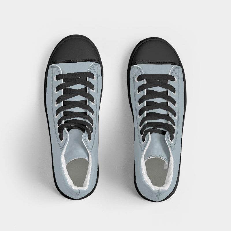 Silver Women's High-Top Canvas Sneakers (BC2-NE-LG) - Top