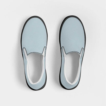 Silver Women's Slip-On Canvas Sneakers (BC2-NE-LG) - Top