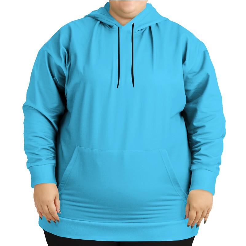 Sky Blue Hoodie (C60M0Y0K0) - Woman Front PLUS