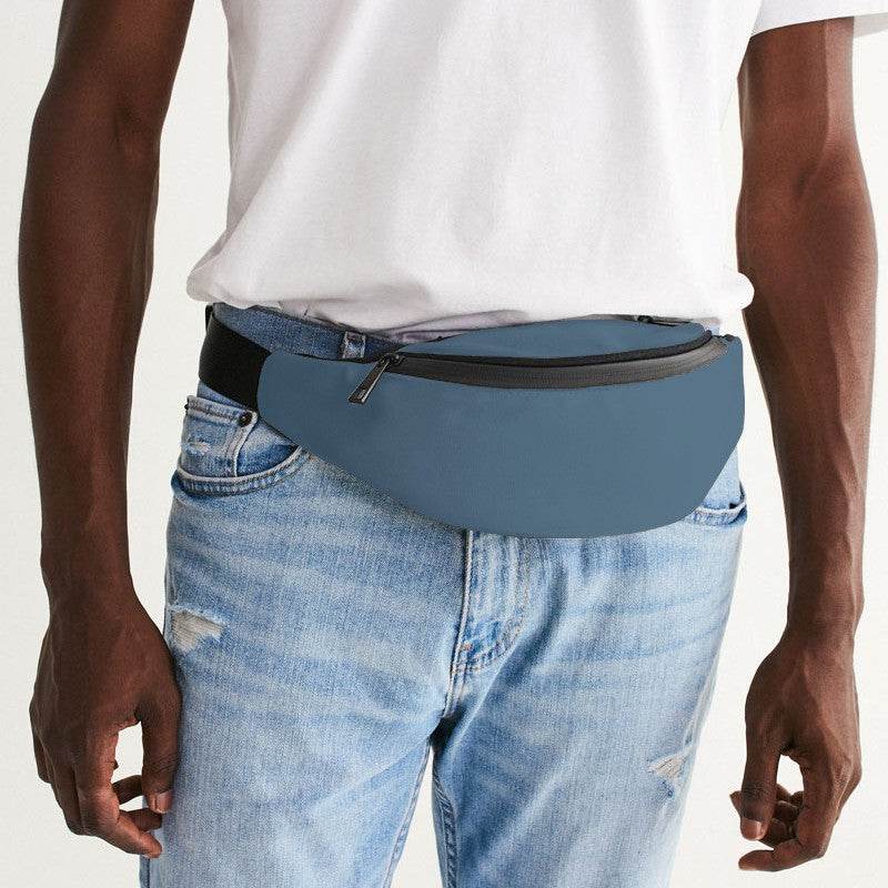 Slate Blue Belt Bag (B-FM-ME) - Man Front CloseUp