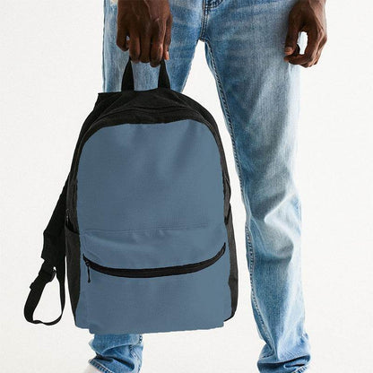 Slate Blue Canvas Backpack (B-FM-ME) - Man Holding