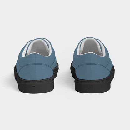 Slate Blue Men's Canvas Sneakers (B-FM-ME) - Back