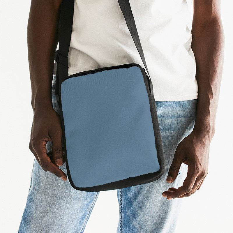 Slate Blue Messenger Pouch (B-FM-ME) - Man Front CloseUp