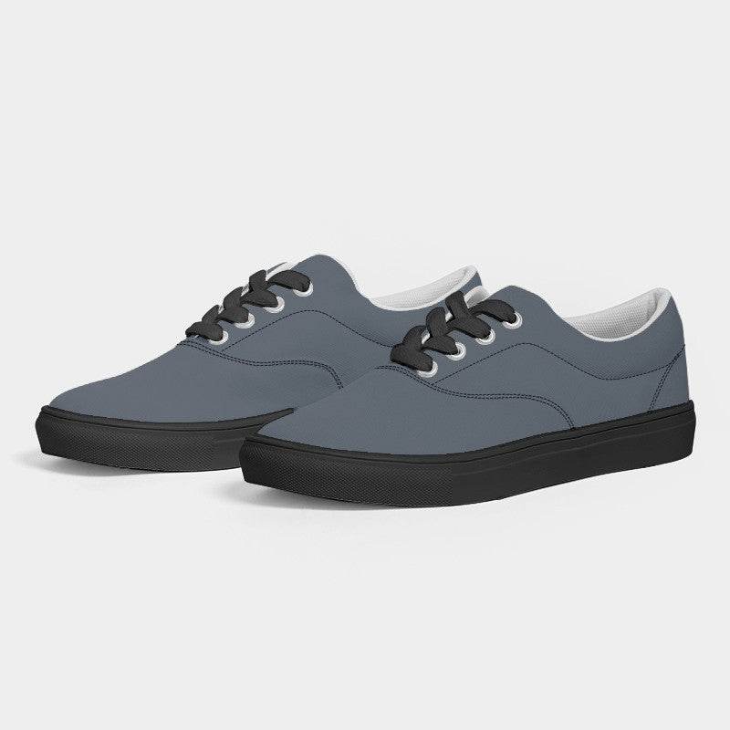 Slate Gray Men's Canvas Sneakers (IB2-NE-ME) - Side 3