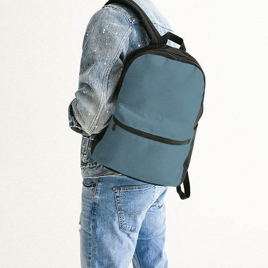 Smoke Gray Canvas Backpack (BC2-FM-ME) - Man Back CloseUp