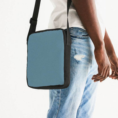 Smoke Gray Messenger Pouch (BC2-FM-ME) - Man Side CloseUp