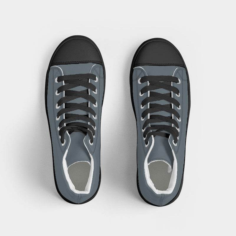 Steel Women's High-Top Canvas Sneakers (B-NE-ME) - Top