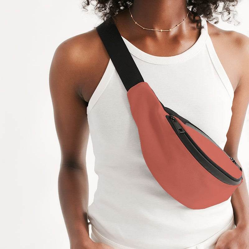 Sunset Orange Belt Bag (R-ME-ML) - Woman Front CloseUp