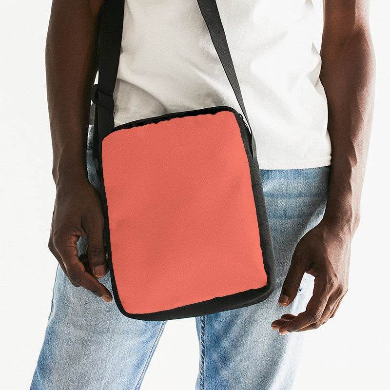 Sunset Orange Messenger Pouch (R-ME-ML) - Man Front CloseUp