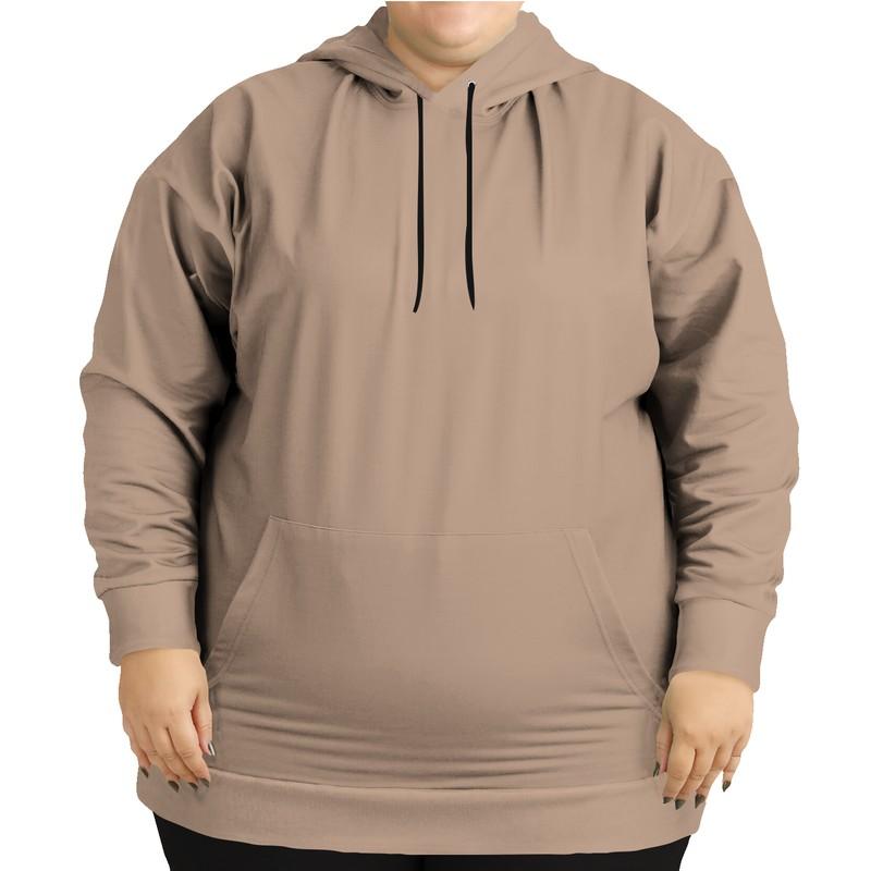 Tan Hoodie (C0M22Y30K30) - Woman Front PLUS