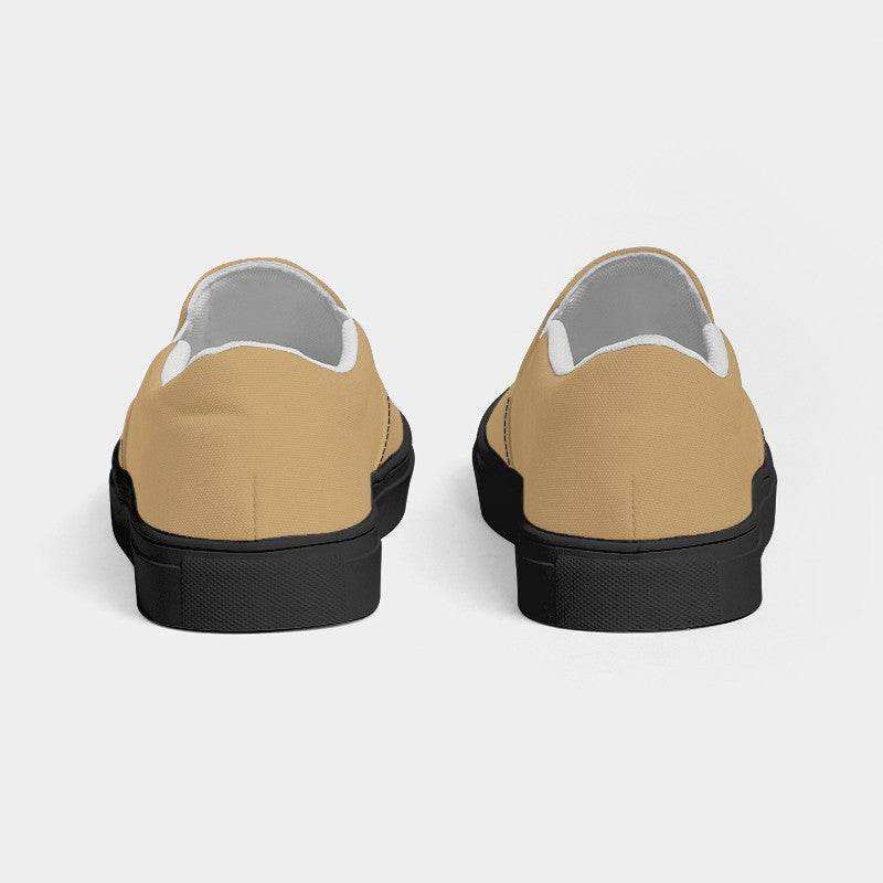 Tan Women's Slip-On Canvas Sneakers (YO2-MU-ML) - Back