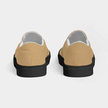 Tan Women's Slip-On Canvas Sneakers (YO2-MU-ML) - Back