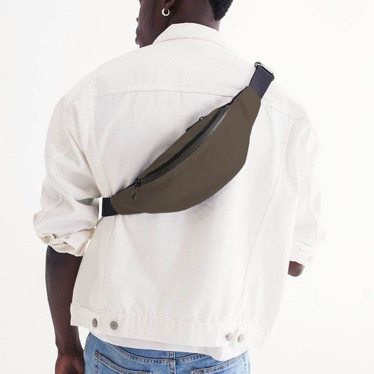 Taupe Belt Bag (O-NE-MD) - Man Back