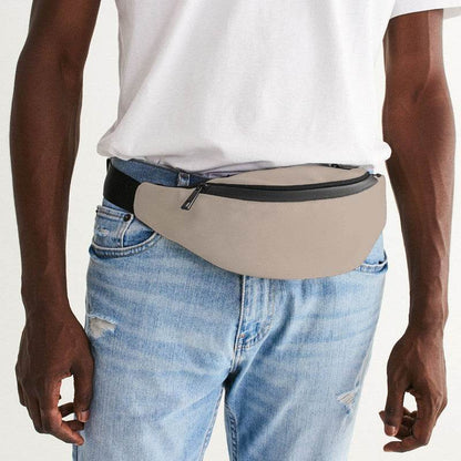 Taupe Gray Belt Bag (O-NE-LG) - Man Front CloseUp