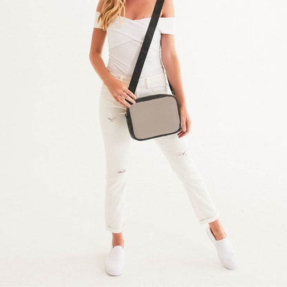 Taupe Gray Crossbody Bag (O-NE-LG) - Woman Front