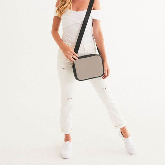 Taupe Gray Crossbody Bag (O-NE-LG) - Woman Front