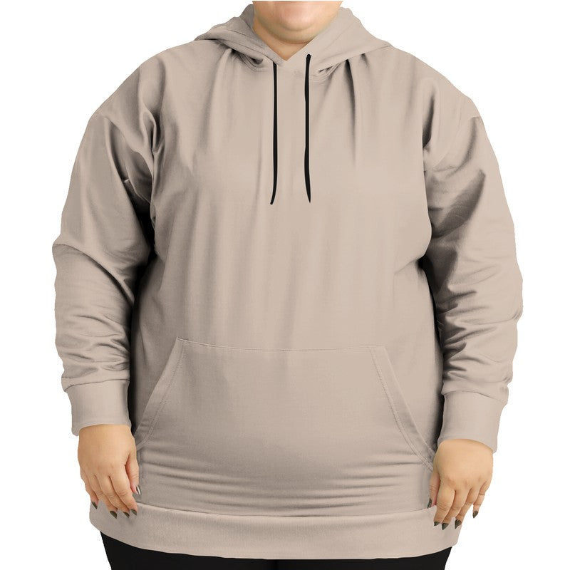Taupe Gray Hoodie PLUS (O-NE-LG) - Woman Front PLUS