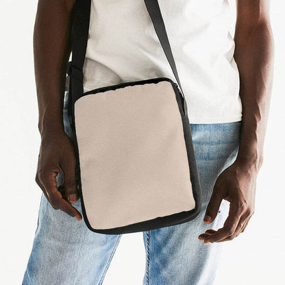 Taupe Gray Messenger Pouch (O-NE-LG) - Man Front CloseUp