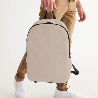 Taupe Gray Waterproof Backpack (O-NE-LG) - Man Holding CloseUp